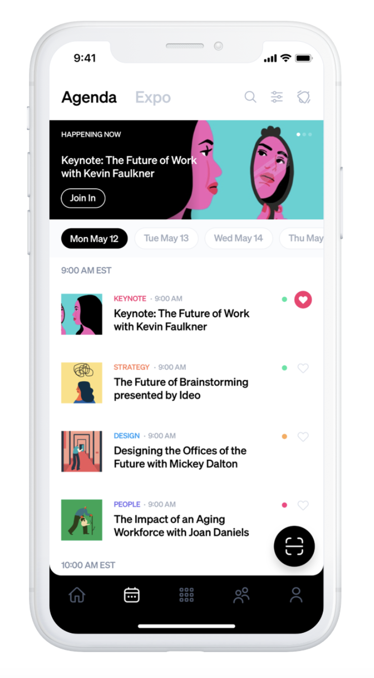 White-Labeled Mobile Event App interface